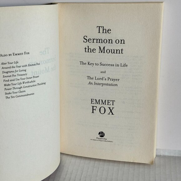 The Sermon on the Mount: The Key to Success in Life by Emmet Fox Paperback Book - Picture 3 of 3